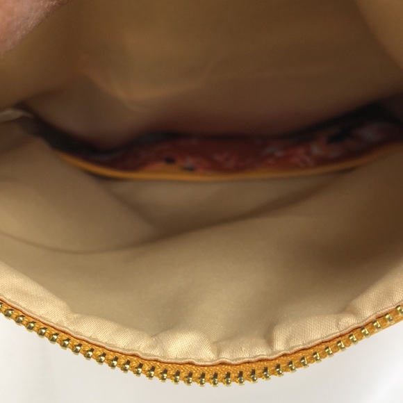 Rachel Pally Bag Women Y2K Clutch Reversal Canvas Faux Leather Orange Purse Fold - Picture 7 of 8